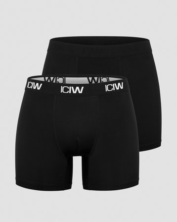 ICANIWILL - Sport Boxer 2-Pack Black - Miehet - Treenivaatteet ICIW:ltä