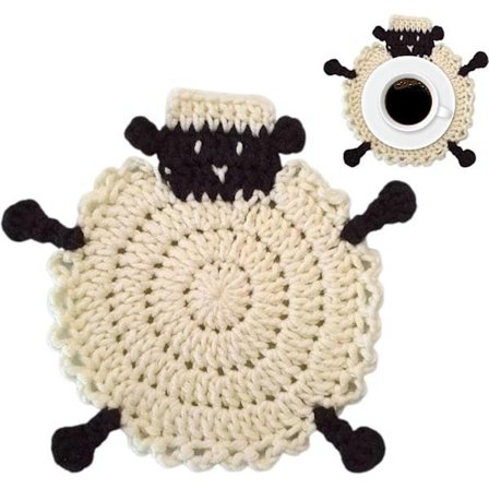 Morsomme Håndlagde Strikkede Brikker, Håndlagde Heklede Brikker - Strikkede Bordbeskyttere | Varmeisolerende Vevde Barmatter for Bursdager og Jul