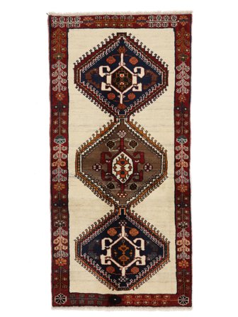 Handgeknoopt Perzisch Ghashghai Vloerkleed 84X175 Zwart/Oranje