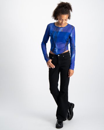 RYVLS Anna Mesh Top Blå Toppe/Bluser Pige - Kids Brand Store