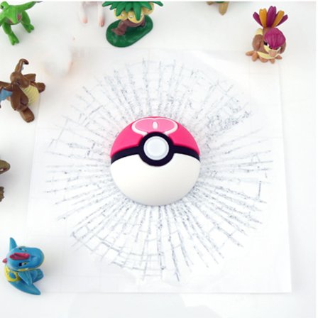 Boll träffar bilfönster klistermärke dekorativ PVC EVA Verisimilitude boll stereo klistermärke för bil typ 4