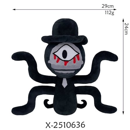 Rhythm Box Nytt Spill Perifer Plysj Leketøysdukker - Mutant svart flosshatt