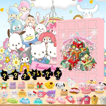 Julegaveæske i keramik fra Sanrio med julemotiv, Sanrio KT kat julekalender med overraskelser