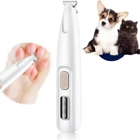 Hundeklipper, Hundeplejer, Hundeplejesæt, Hundeplejeklipper, Dyreklipper, Hundepoteklipper, Trimmer 18mm, Hvid