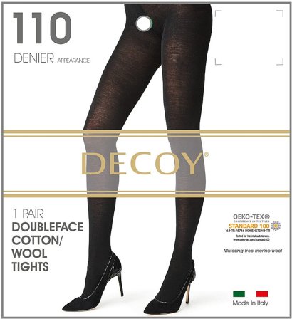 Decoy Doubleface wool tights Strømpebukser Sort 110 Den. XL, Tøj & Bolig, Tøj, Strømpebukser