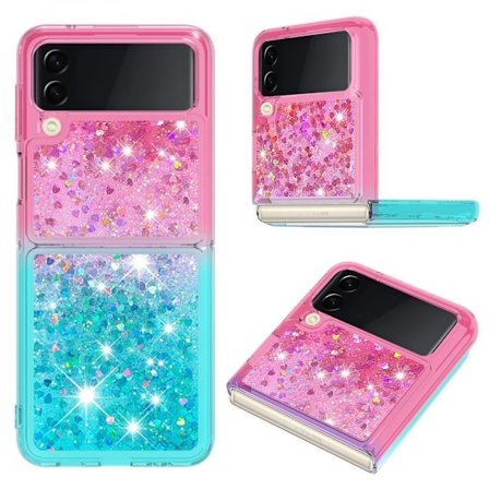 Princess Samsung Galaxy Z Flip4 Cover - Lyserød / Himmelblå