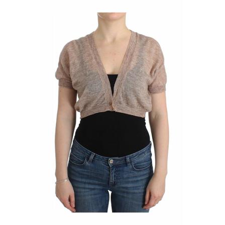 Ermanno Scervino Lingerie Knit Wool Cardigan Brun, Dame Cardigans