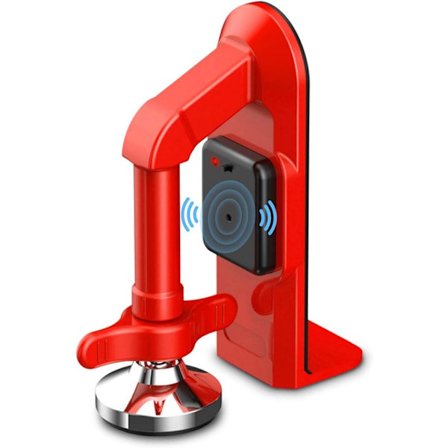 Dørstopper - Justerbar høyde - Sklisikker - Alarm - svart