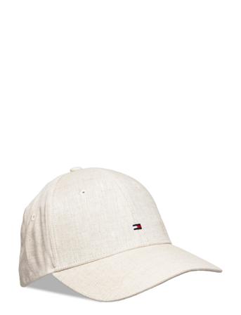 Essential Cap Linen Accessories Headwear Caps Creme Tommy Hilfiger