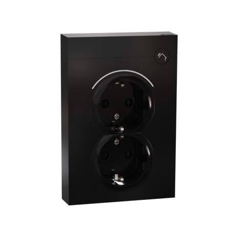 ELKO Smart Stikk Dobbel 16A Plus Sort