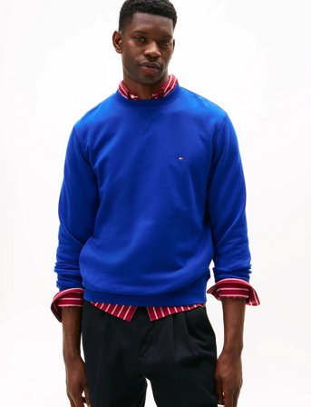Tommy Hilfiger Ess Seasonal Fleece Crewneck - Blue - XL