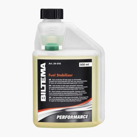 Biltema - Drivstoffstabilisator 500 ml - Stabiliserer og Rengjør Drivstoff, God Korrosjonsbeskyttelse - Passer til Alle Typer Drivstoff