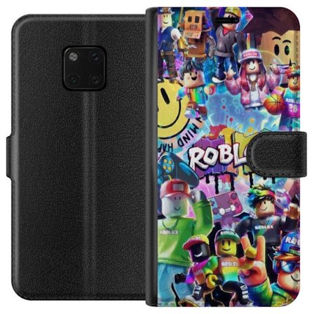 Yhteensopiva Lompakkokotelo Huawei Huawei Mate 20 Pro Suuri värikäs Roblox-maailma monilla hahmoilla, energinen pelikuvaus täydellinen lastenhuonei