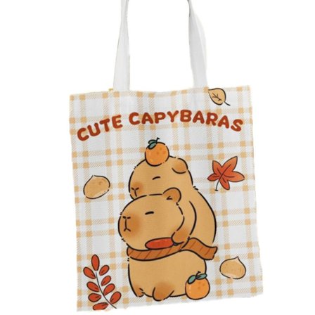 Canvasväska Tecknad Capybara Tote 1 1