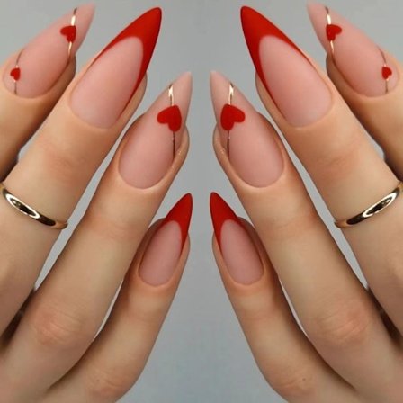 24stk False Nails Long Mandel W413 W413