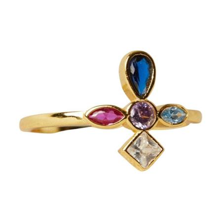 Alohas, Gem Ring Geel, Dames, Maat:47 MM