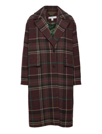 Wool Blend Check Sb Relaxed Coat Outerwear Coats Winter Coats Multi/mönstrad Tommy Hilfiger