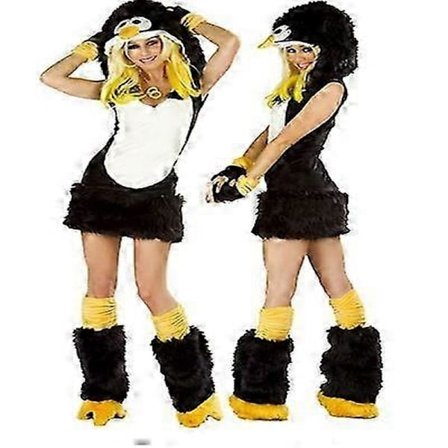 2025 Sexy Jule Damekostyme Cosplay Stor Hale Ulv Cosplay Party Maid Fristelse Julenisse Todelt Kostyme-FS- Penguin