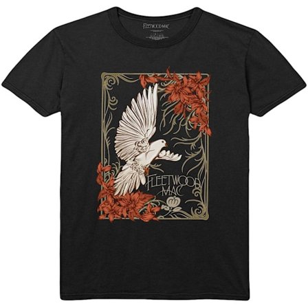Fleetwood Mac Unisex Dove Bomull T-shirt XXL Svart