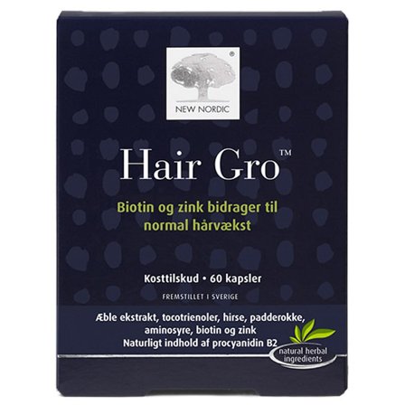 New Nordic Hair Gro 60 kaps., Helse & Madvarer, Hud, Hår & Negle, Kosttilskud Til Håret