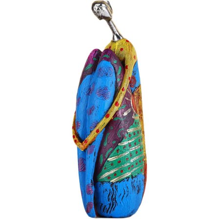 Farverige abstrakte figurer af kvinder, skulpturer, boligindretning til hylder, yogastilling, moderne kunststatue