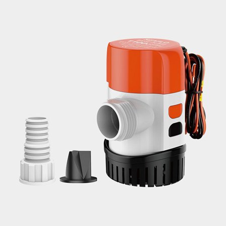 Nedsænkbar elektrisk lænsepumpe SEAFLO 13A-800 GPH (50 liter / minut), 12V, manuel driftstart, uden niveauføler