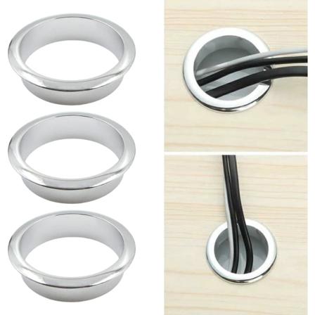 Kabelgjennomføring Deksel Metall Skrivebord Kabelgjennomføring 60mm - Dekorativ Ring for Fu