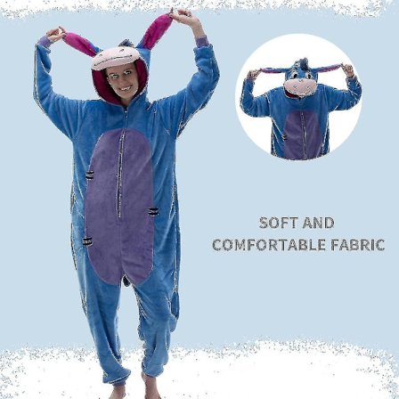 Snug Fit Unisex Voksen Onesie Pyjamas Flanell Cosplay Animal One Piece Halloween Costume Nattøy Hjemmetøy Q Mike 105cm