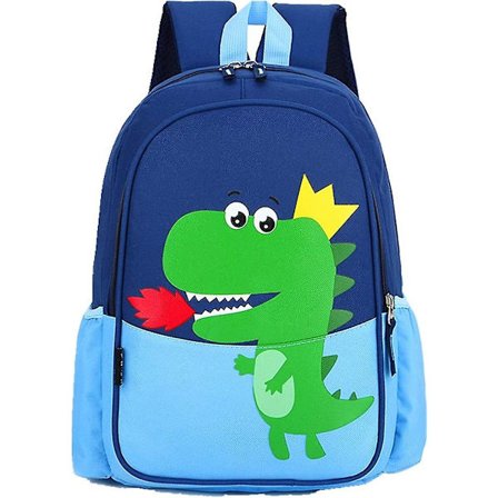 Barnas lille ryggsekk Søt Kul Dinosaur Vanntett Skolesekk For Gutter Jenter (blå Stor)