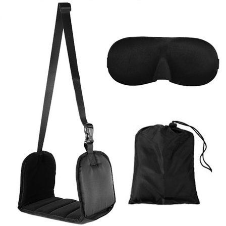 Kannettava jalkatuki matkoille muistivaahdolla, riippuva jalkatyyny lentokoneeseen ja toimistokäyttöön, ergonominen jalkakeinu väsymyksen lievitykseen