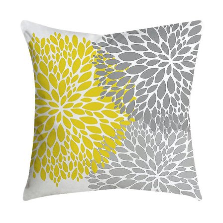 Gult pudebetræk med ananasblade til sofa, bil, talje, pyntepude, boligindretning