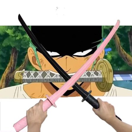 75CM Retrakterbart Samurai Sverd Leke