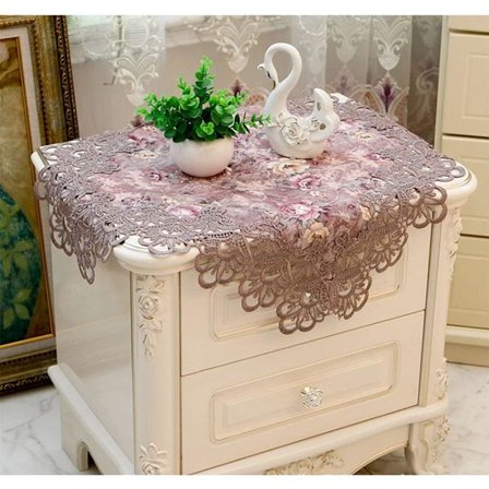 Dekorativ firkantet duk til nattbord, støvdeksel, nattbord