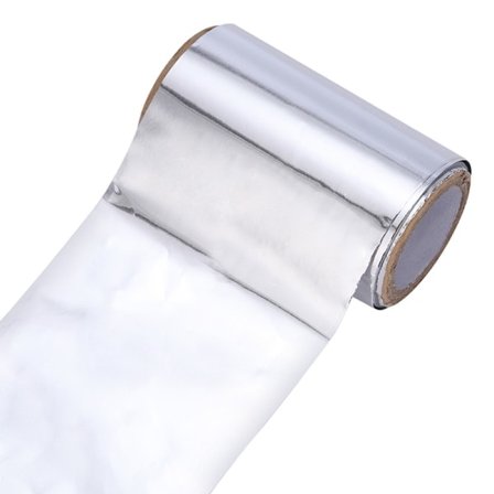 Aluminiumfolie til hår 9,1*4,3cm, blank sølv frisør