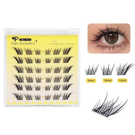 Naturliga volymfransar i kluster - Enkel applicering