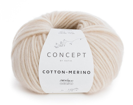 Katia Cotton-Merino Lys-Beige 101, 50g