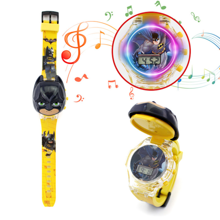 Tegneserie Deformation Flip Light Music Watch Projektion Børnelegetøj Batman