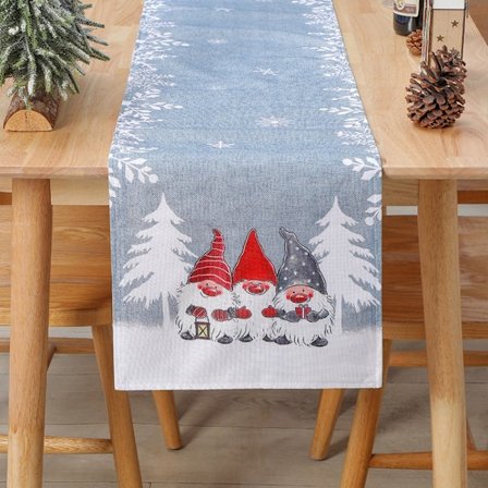 Juleduks Snowflake Bordløper GRÅ