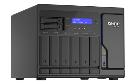 QNAP TS-h886-D1602-8G-BRO 8-Bay QuTS hero NAS Intel Xeon D1602 built-in 2 M.2 NVMe Gen3 port SATA 8GB RAM + 5 Year Warranty