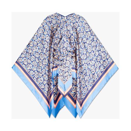 Salvatore Ferragamo, poncho Blauw, Dames, Maat:ONE Size