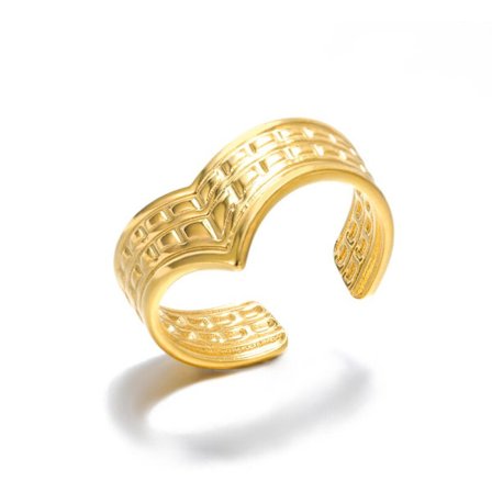 Punkstil Geometriska Stora Ringar Rostfritt Stål Justerbara Breda Ringar För Rock Kvinnor Män Smycken anillo hombre