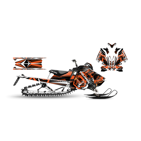 Dekalkit SweTown Tsunami Orange - Polaris Axys 800 SKS 155 2016-2020