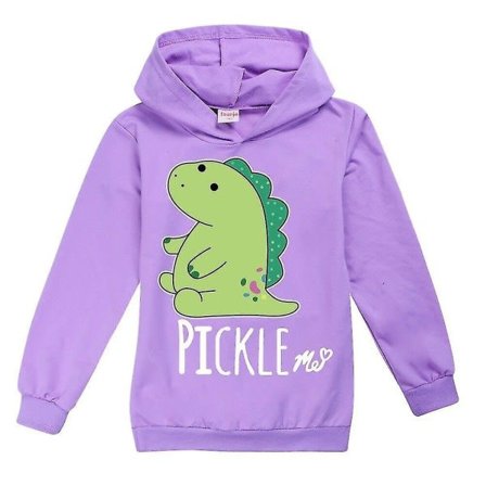 Moriah Eustace Elizabeth Hoodie til Børn Unisex Hoodies Pickle Me Langærmet Trøje til Drenge Piger Lilla 9-10 År