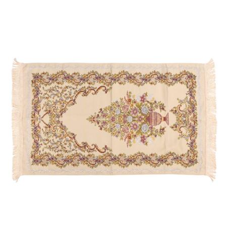 Bønneteppe Flerbruks Elegant broderi Dekorativ dusk Dobbeltlags muslimsk bønnematte for Hall Hjem Camping Beige