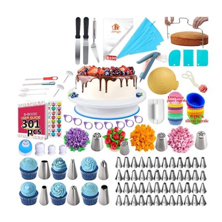 301-delad tårtdekorationsset med baktillbehör och kökstillbehör