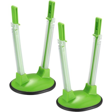 2 st Baggy Racks, Justerbara Sandwich Bag Stand Hållare, Matförvaringspåsar Clips Stativ, Plast Återanvändbara Fryspåsar Racks - Grön