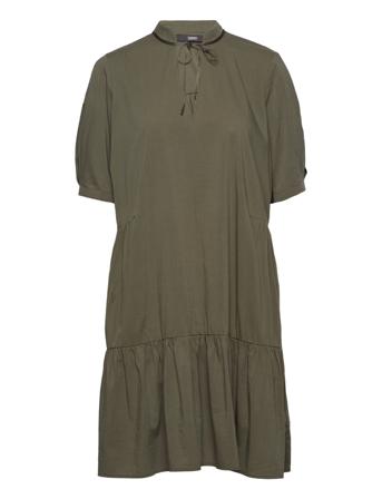 Dresses Light Woven Polvipituinen Mekko Khaki Green Esprit Collection