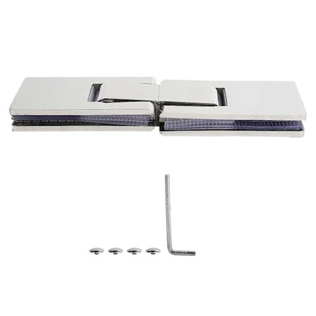 180 Graders Dörrklämma i Rostfritt Stål Badrum Glas Klämhållare Fäste för Hemmabadrum