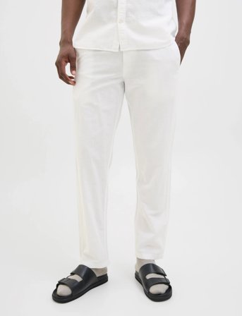 Jack & Jones Jpstkane Summer Linen Blend Jogger Sn - White - M