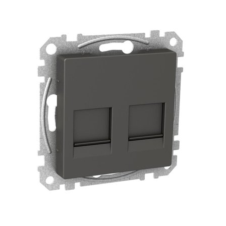 Schneider Electric WDE003377 Midtplate 55 x 55 x 24 mm Antrasittgrå, Datamaskin & surfing